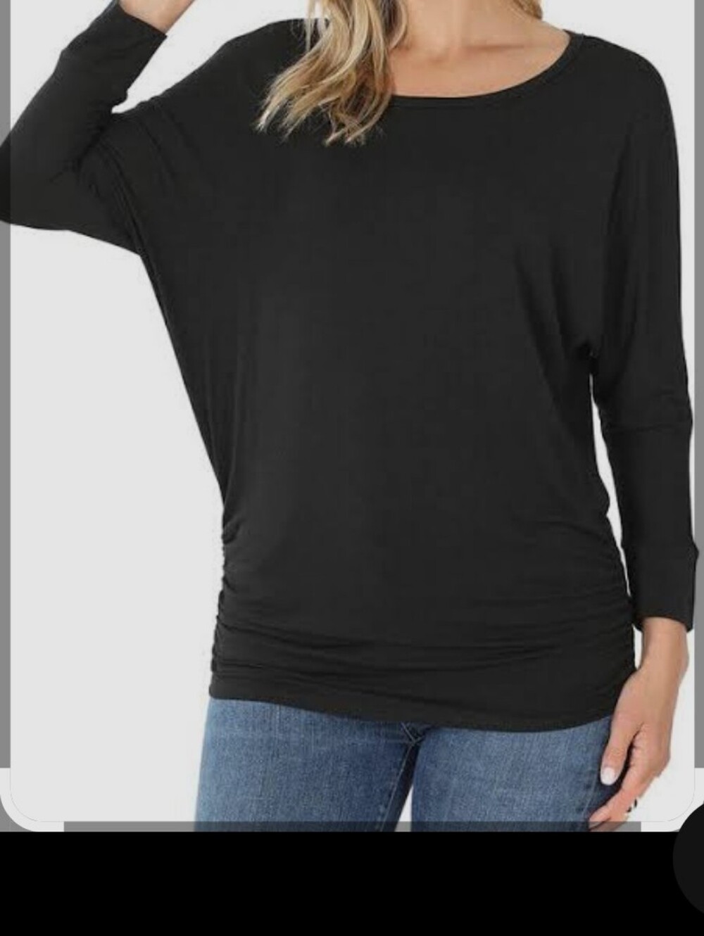 Vince Black Dolman Sleeve Pullover Top